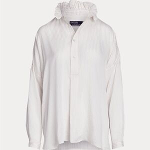 NWT RARE! POLO Ralph Lauren Dobby striped Silk Blend Shirt!